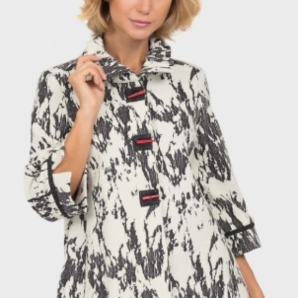 Joseph Ribkoff Cream/Black Jacket/Coverup NWOT - Picture 3 of 4